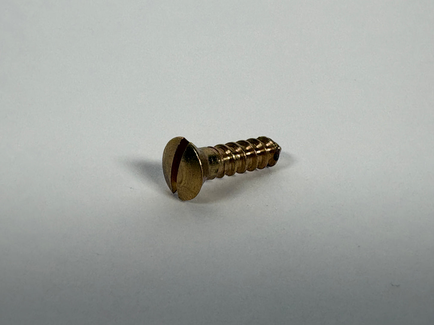 #10 Oval Head, Slotted, Solid Brass Wood Screw