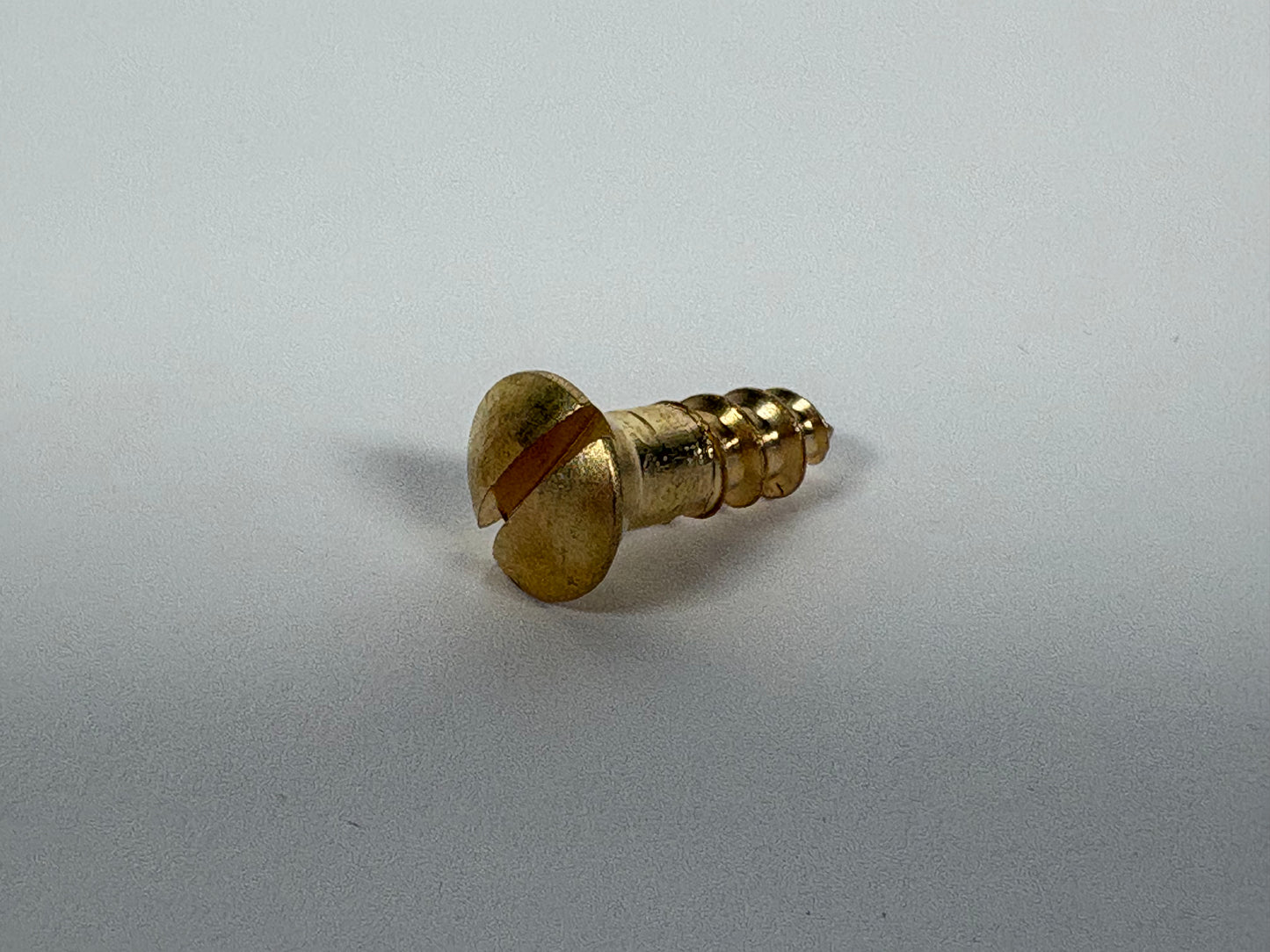 #12 Oval Head, Slotted, Solid Brass Wood Screw
