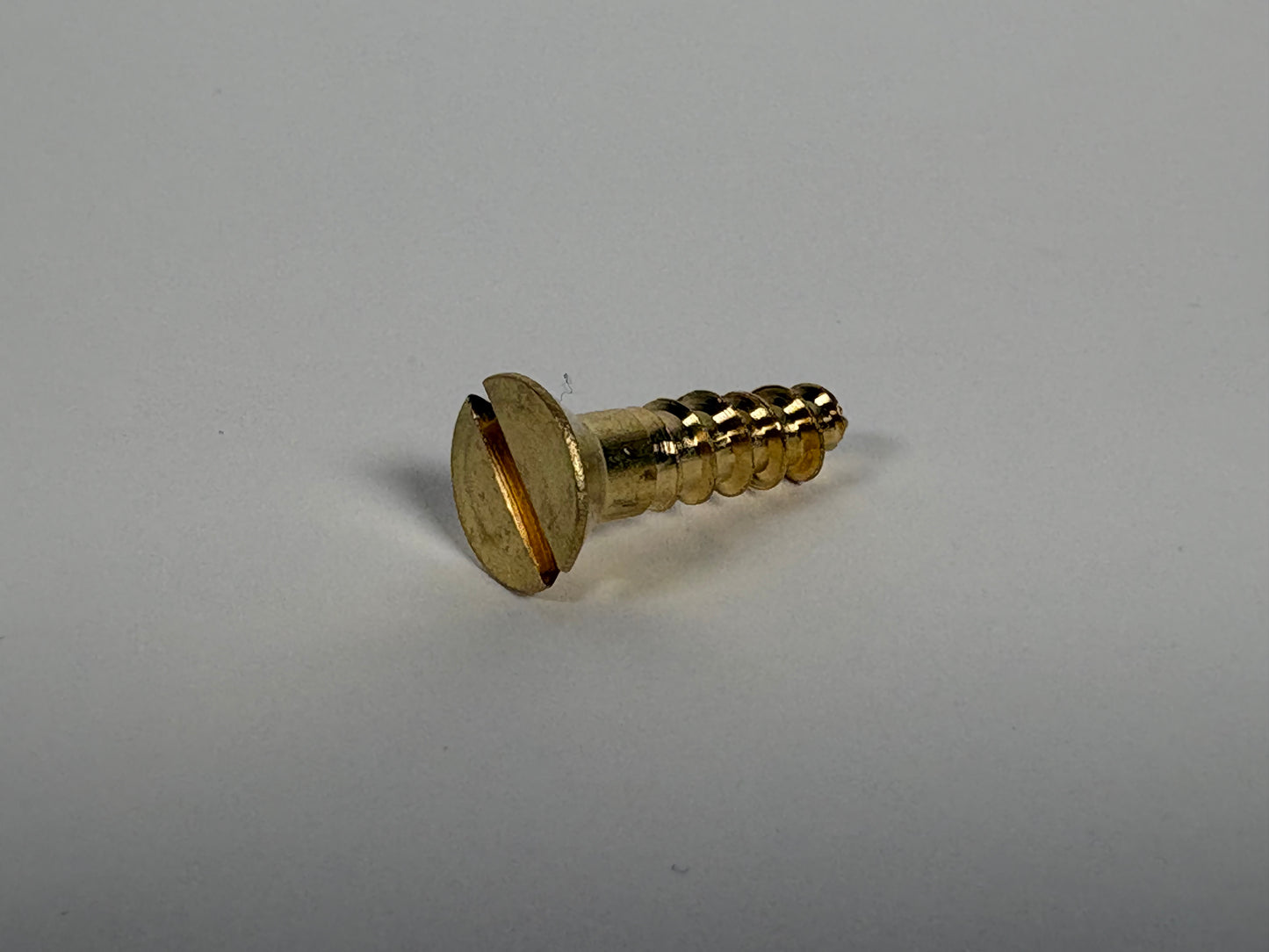 #14 Flat Head, Slotted, Solid Brass Wood Screw