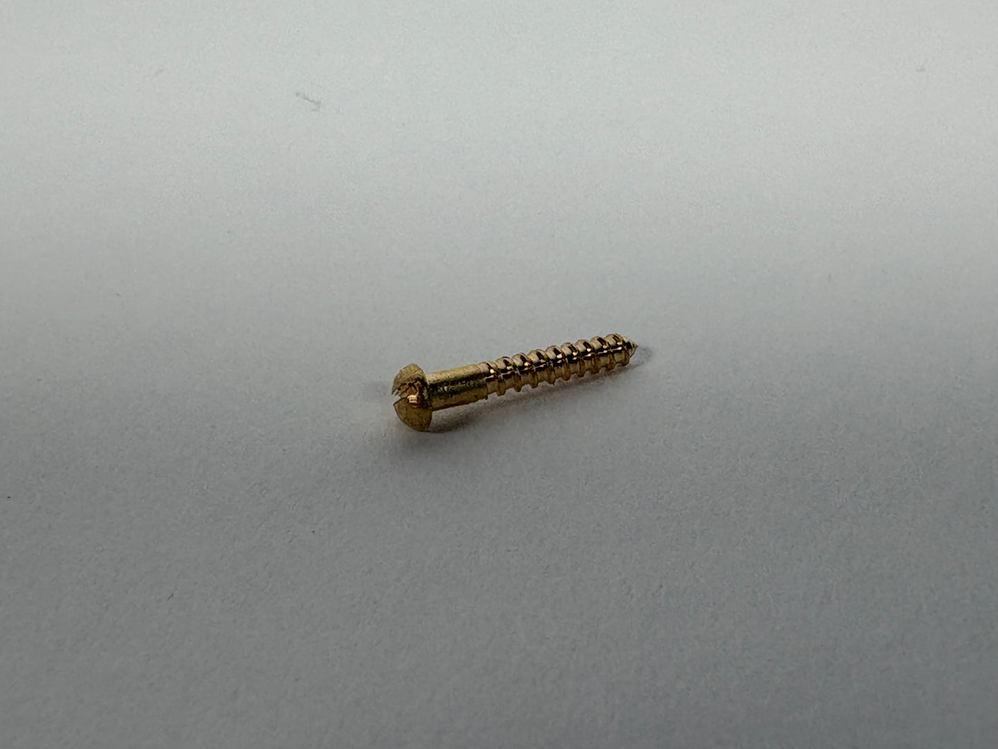 #1 Round Head, Slotted, Solid Brass Wood Screw