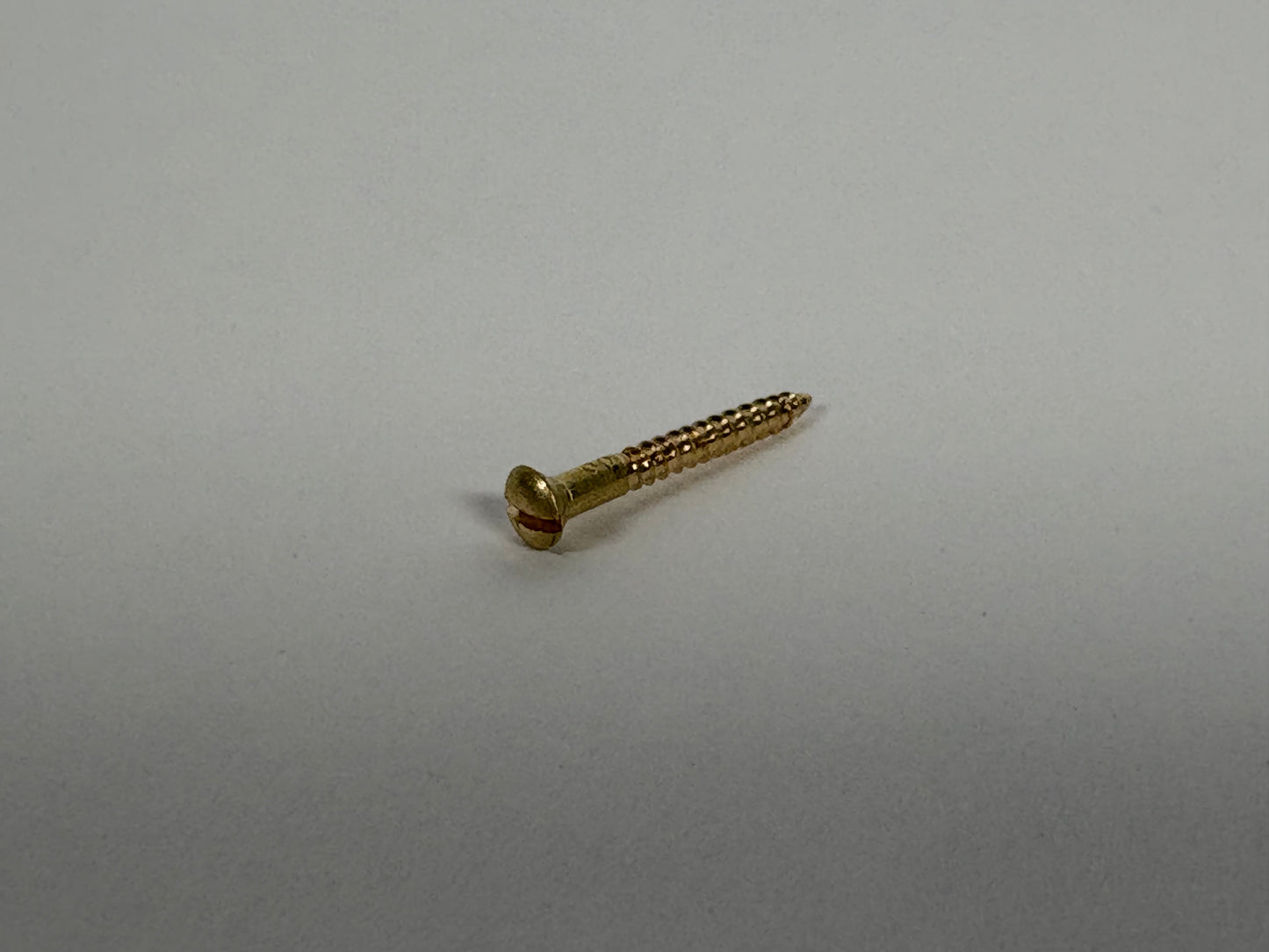 #2 Oval Head, Slotted, Solid Brass Wood Screw