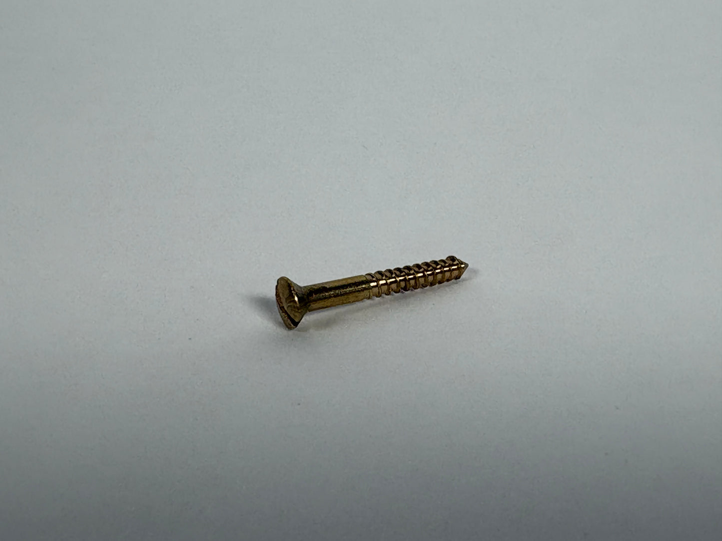 #3 Oval Head, Slotted, Solid Brass Wood Screw