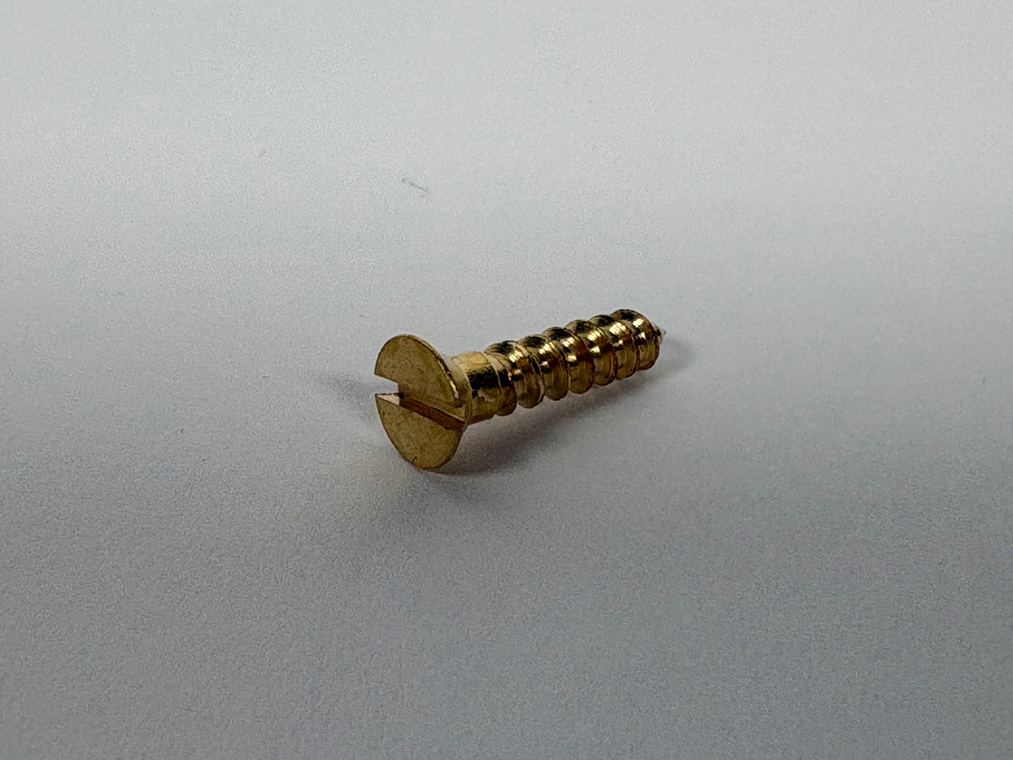 #7 Flat Head, Slotted, Solid Brass Wood Screw