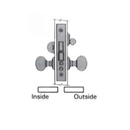 6001 Entry Mortise Lock with Strike — Knob x Knob, 2-3/4" Backset