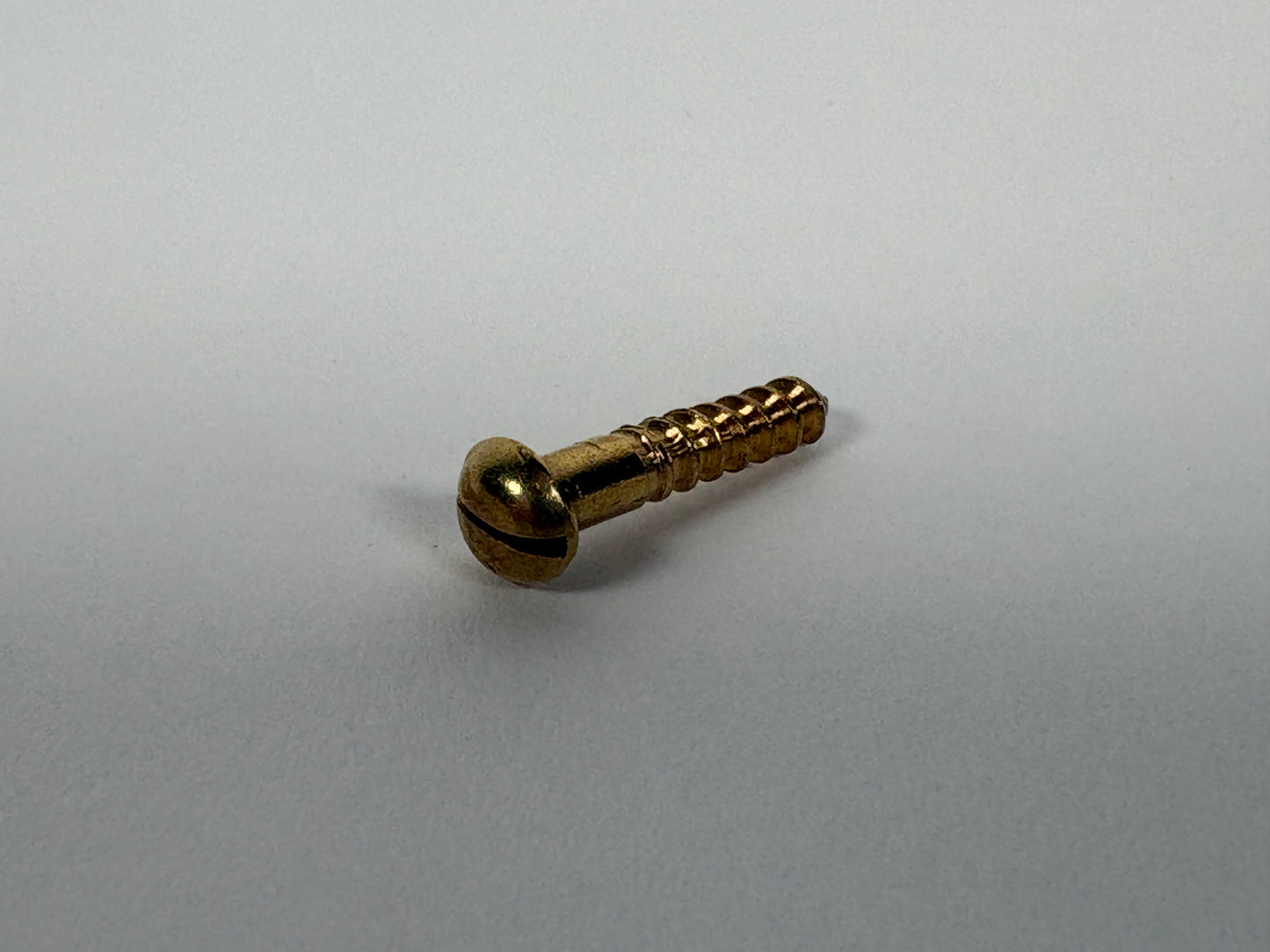 #6 Round Head, Slotted, Solid Brass Wood Screw