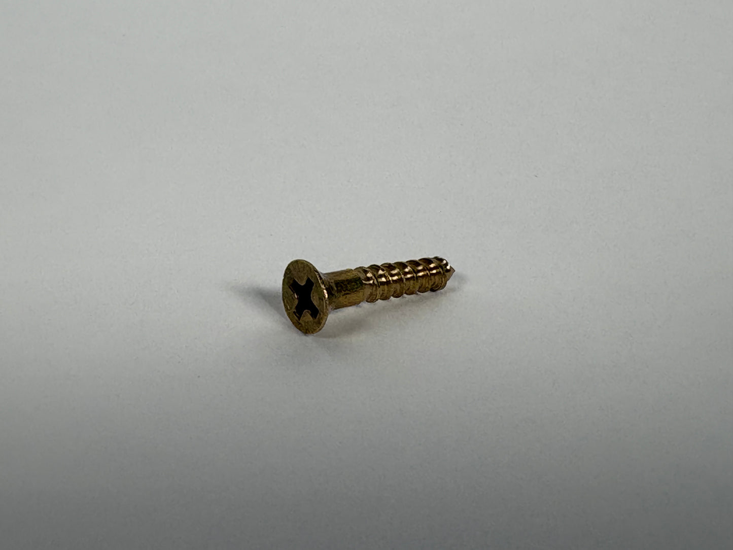 #6 Flat Head, Phillips, Solid Brass Wood Screw