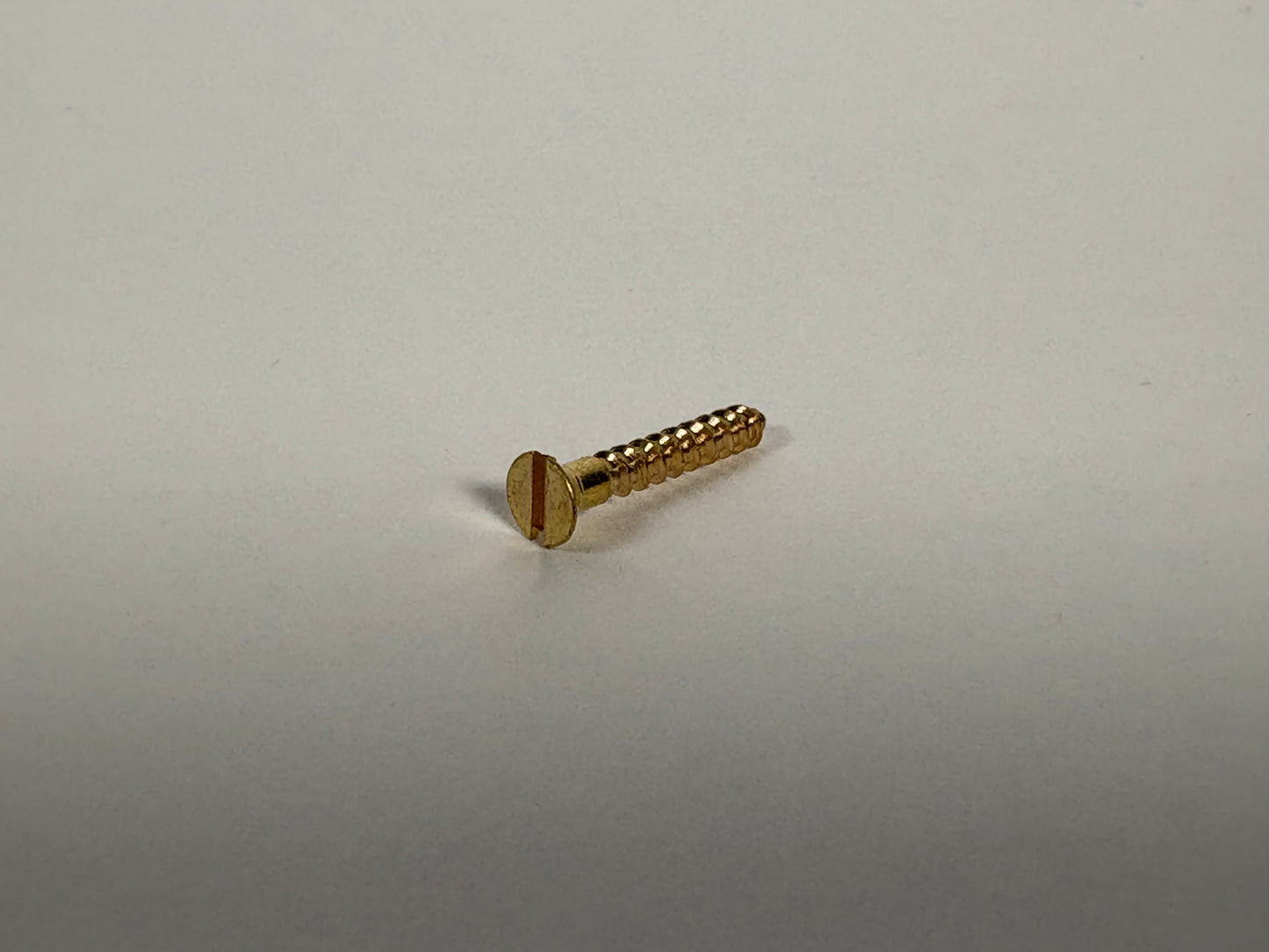 #5 Flat Head, Slotted, Solid Brass Wood Screw