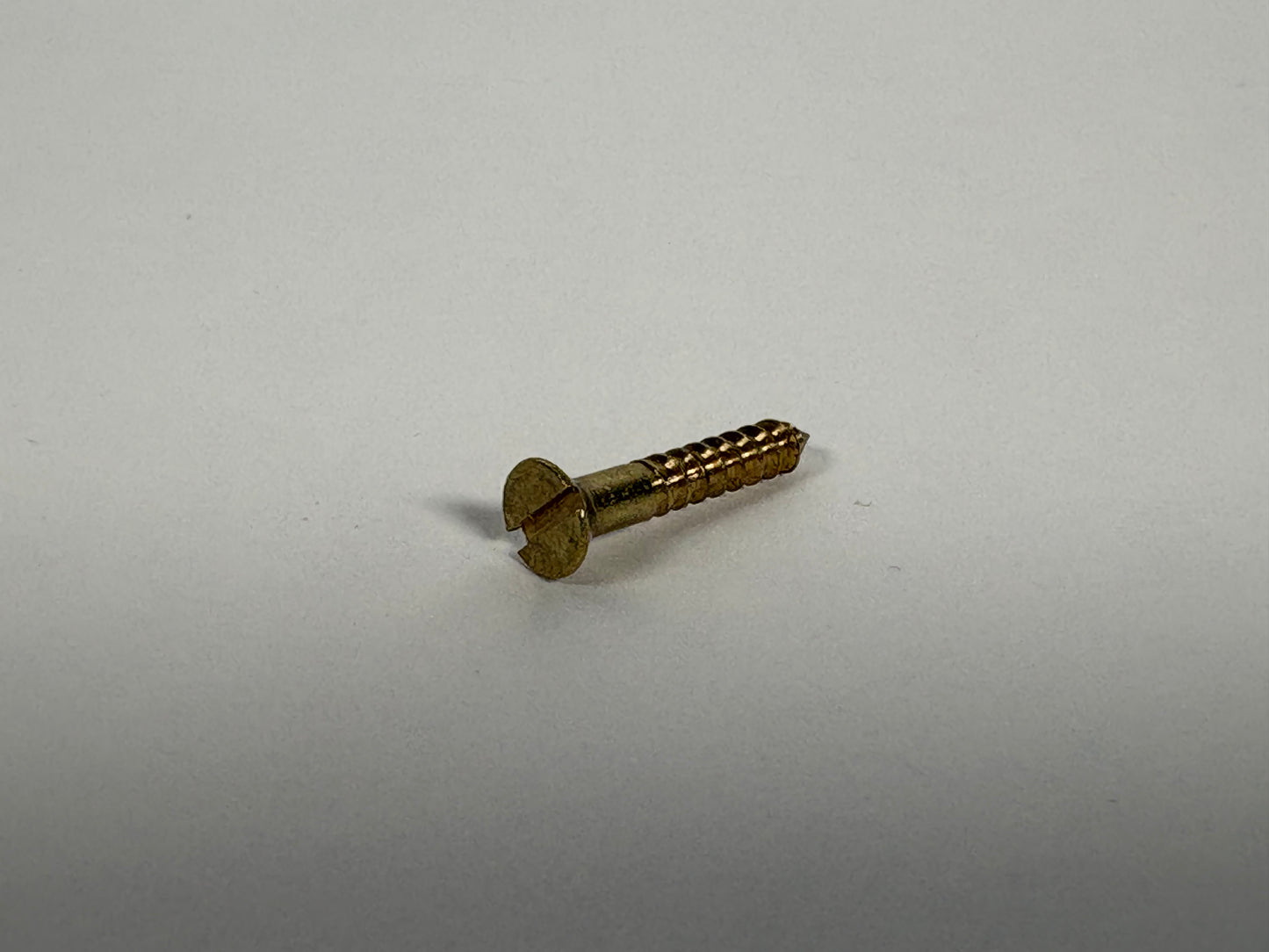 #8 Flat Head, Slotted, Solid Brass Wood Screw