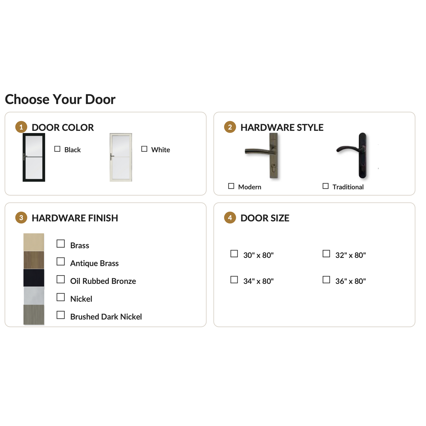 Aluminum Screen/Glass Combo Door