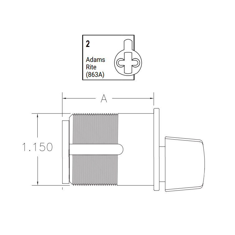 Turnknob Mortise Cylinder