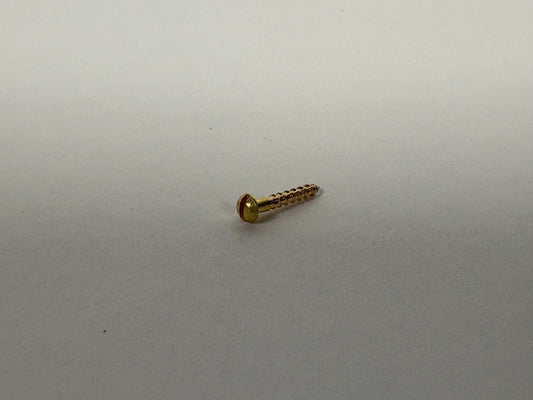 #0 Round Head, Slotted, Solid Brass Wood Screw