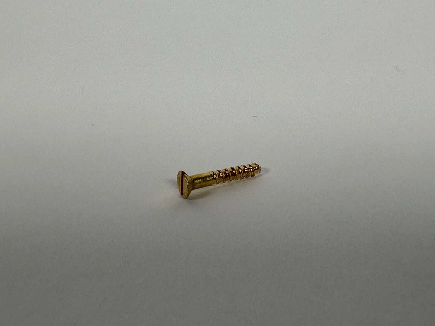 #0 Flat Head, Slotted, Solid Brass Wood Screw