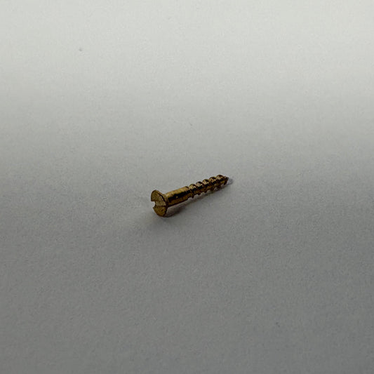 #1 Flat Head, Slotted, Solid Brass Wood Screw