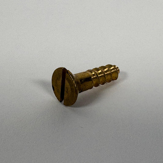 #10 Flat Head, Slotted, Solid Brass Wood Screw