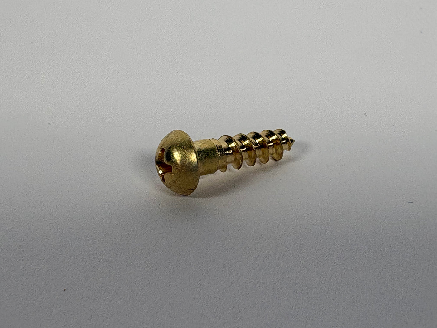 #10 Round Head, Phillips, Solid Brass Wood Screw