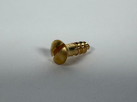 #12 Oval Head, Slotted, Solid Brass Wood Screw