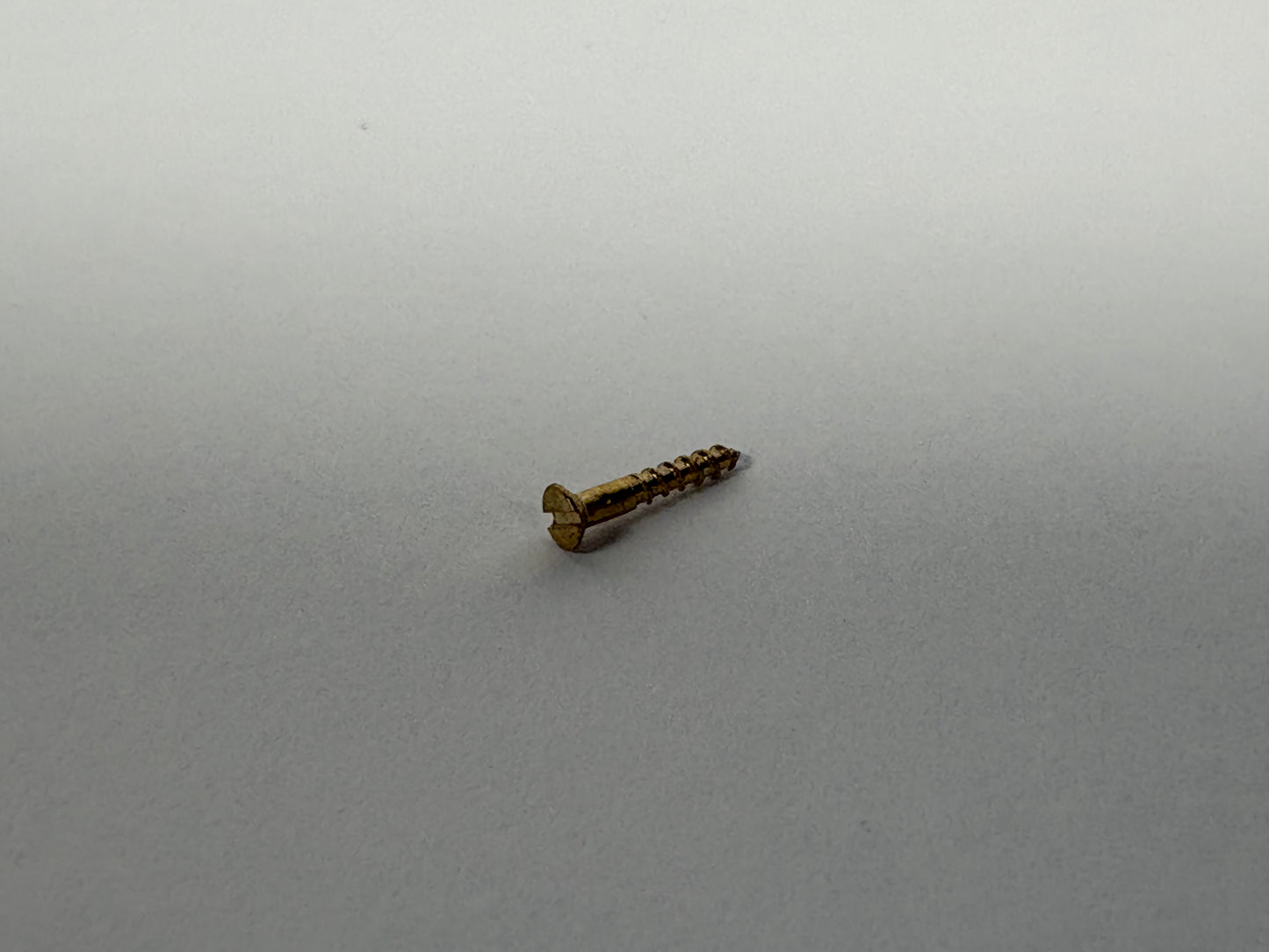 #1 Flat Head, Slotted, Solid Brass Wood Screw