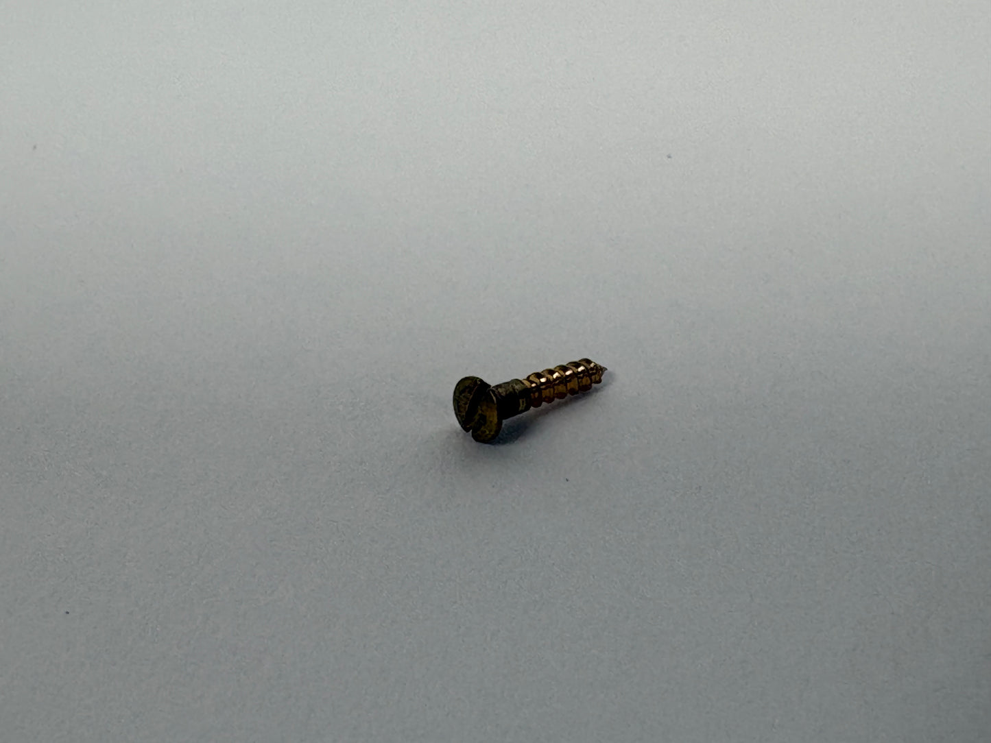 #1 Oval Head, Slotted, Solid Brass Wood Screw
