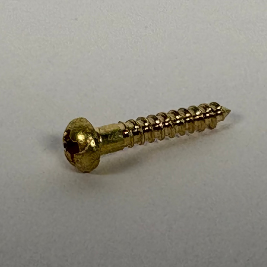 #2 Round Head, Phillips, Solid Brass Wood Screw