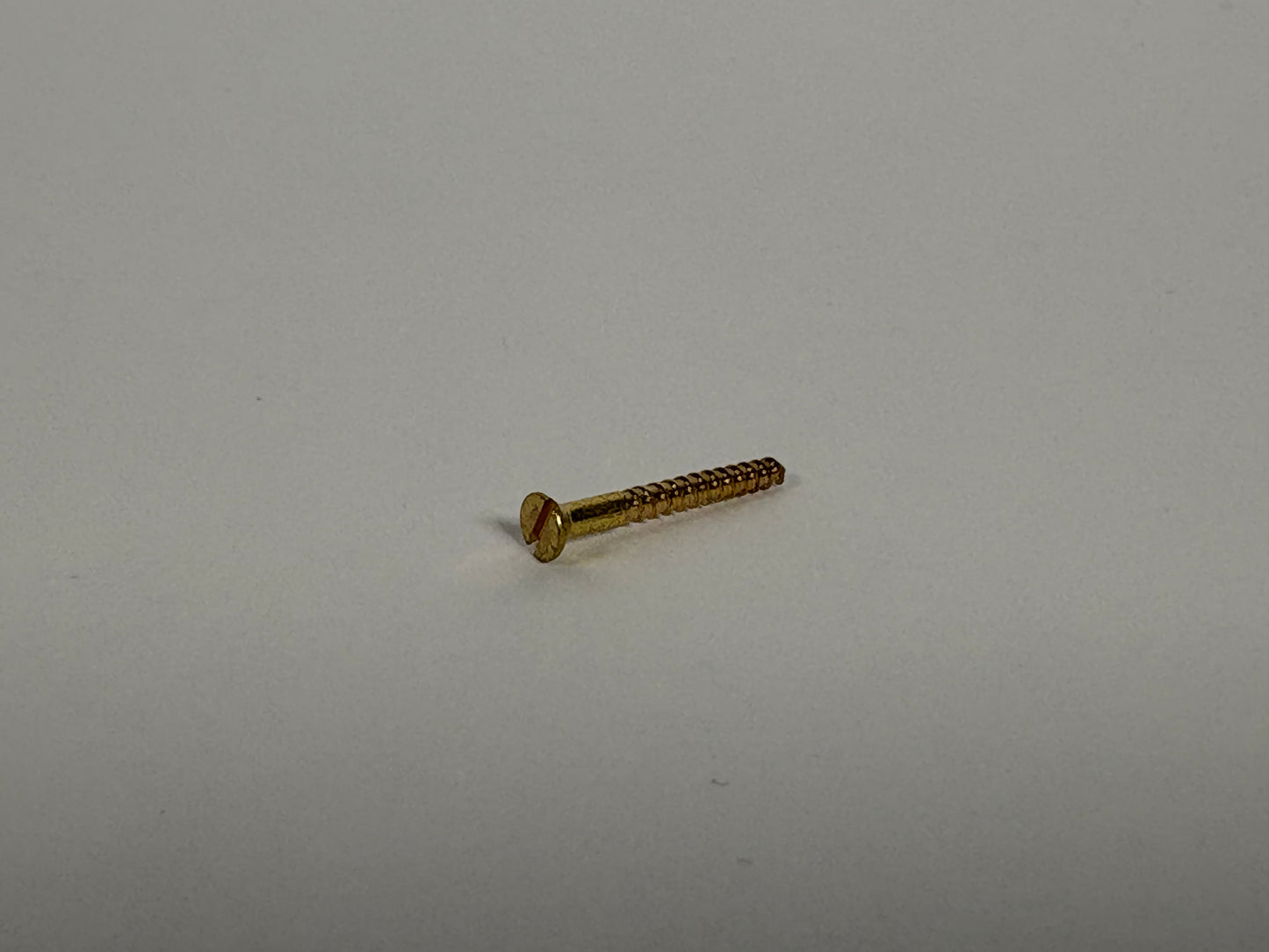 #2 Flat Head, Slotted, Solid Brass Wood Screw