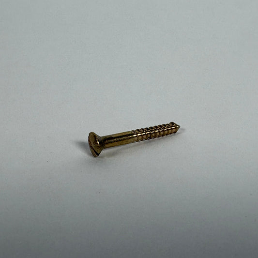 #3 Oval Head, Slotted, Solid Brass Wood Screw