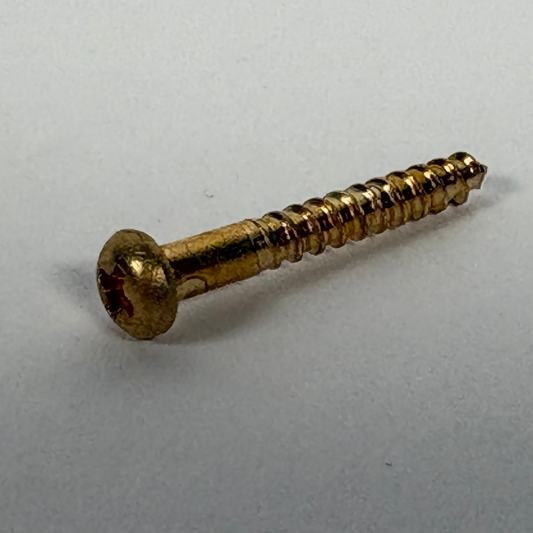 #3 Round Head, Phillips, Solid Brass Wood Screw
