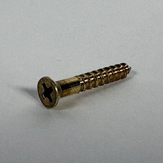 #4 Flat Head, Phillips, Solid Brass Wood Screw