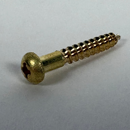 #4 Round Head, Phillips, Solid Brass Wood Screw