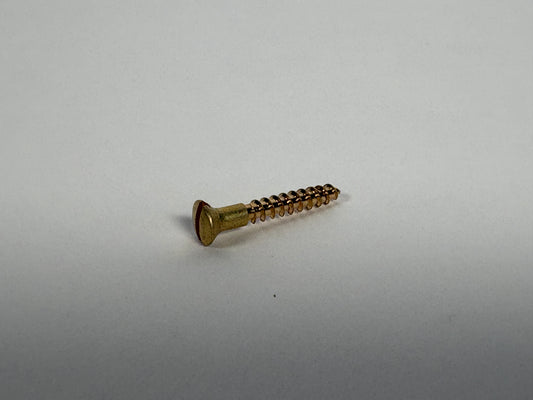 #4 Oval Head, Slotted, Solid Brass Wood Screw