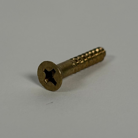 #5 Flat Head, Phillips, Solid Brass Wood Screw