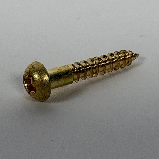 #5 Round Head, Phillips, Solid Brass Wood Screw