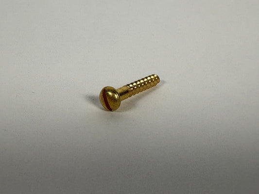 #5 Round Head, Slotted, Solid Brass Wood Screw