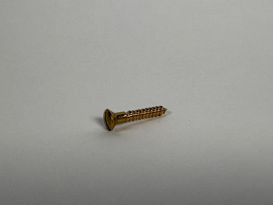 #5 Oval Head, Slotted, Solid Brass Wood Screw
