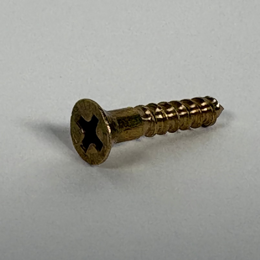 #6 Flat Head, Phillips, Solid Brass Wood Screw