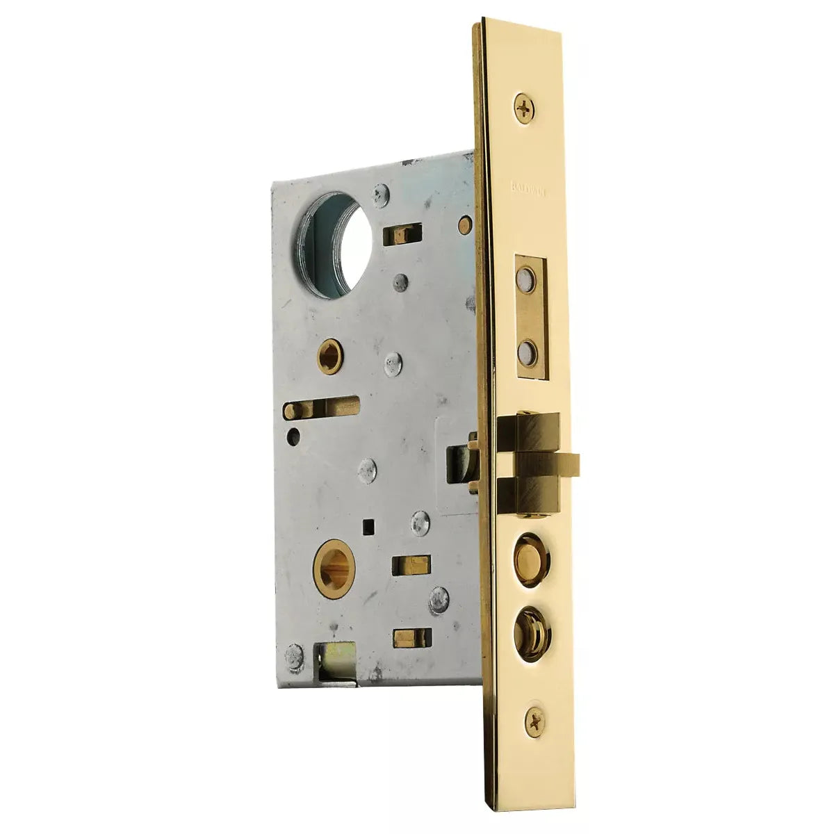 6020 Entry Mortise Lock with Strike — Thumb Handle x Knob, 2-3/4" Backset