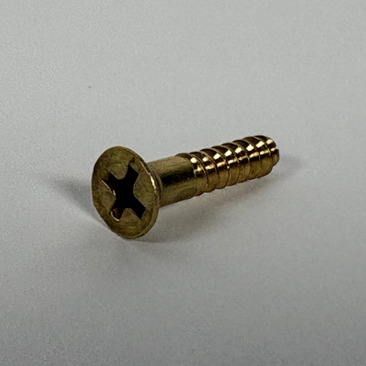 #7 Flat Head, Phillips, Solid Brass Wood Screw