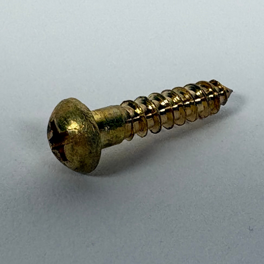 #7 Round Head, Phillips, Solid Brass Wood Screw
