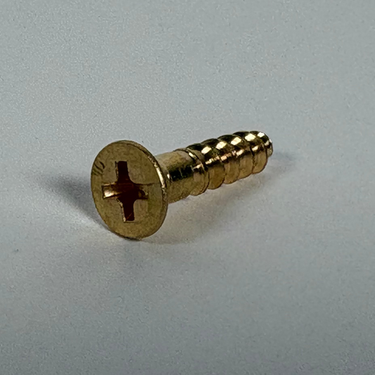 #8 Flat Head, Phillips, Solid Brass Wood Screw