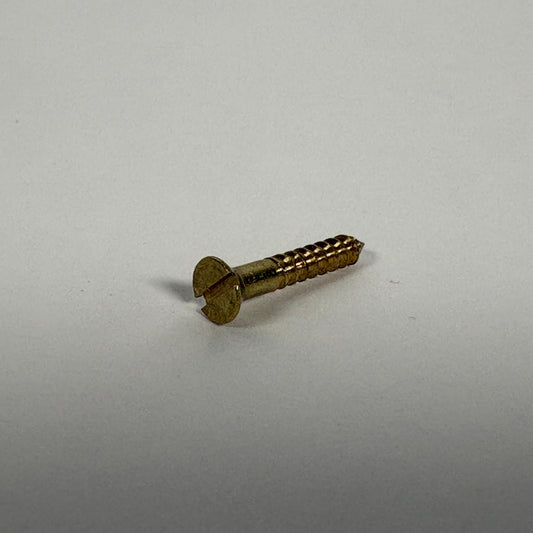 #8 Flat Head, Slotted, Solid Brass Wood Screw
