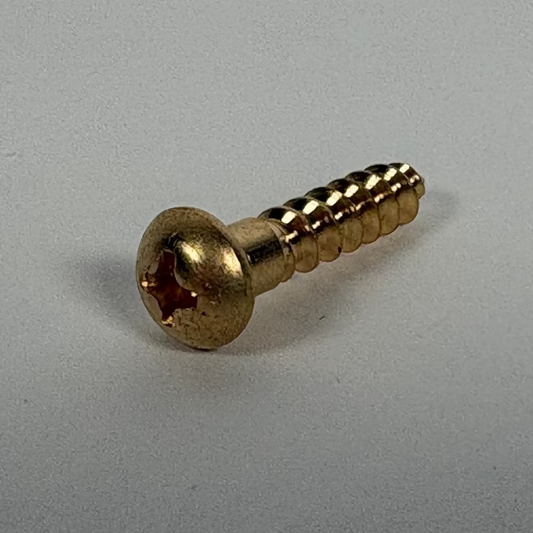 #8 Round Head, Phillips, Solid Brass Wood Screw