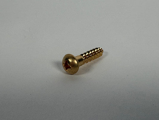 #8 Round Head, Phillips, Solid Brass Wood Screw