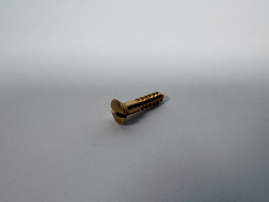 #8 Oval Head, Slotted, Solid Brass Wood Screw