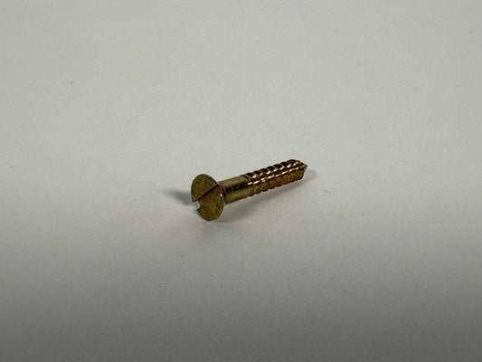 #8 Flat Head, Slotted, Solid Brass Wood Screw