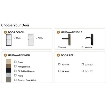 Aluminum Screen/Glass Combo Door