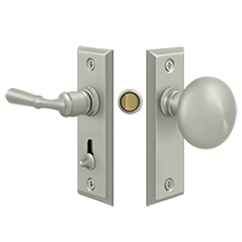 Screen Door Tubular Lockset with Rectangular Plates