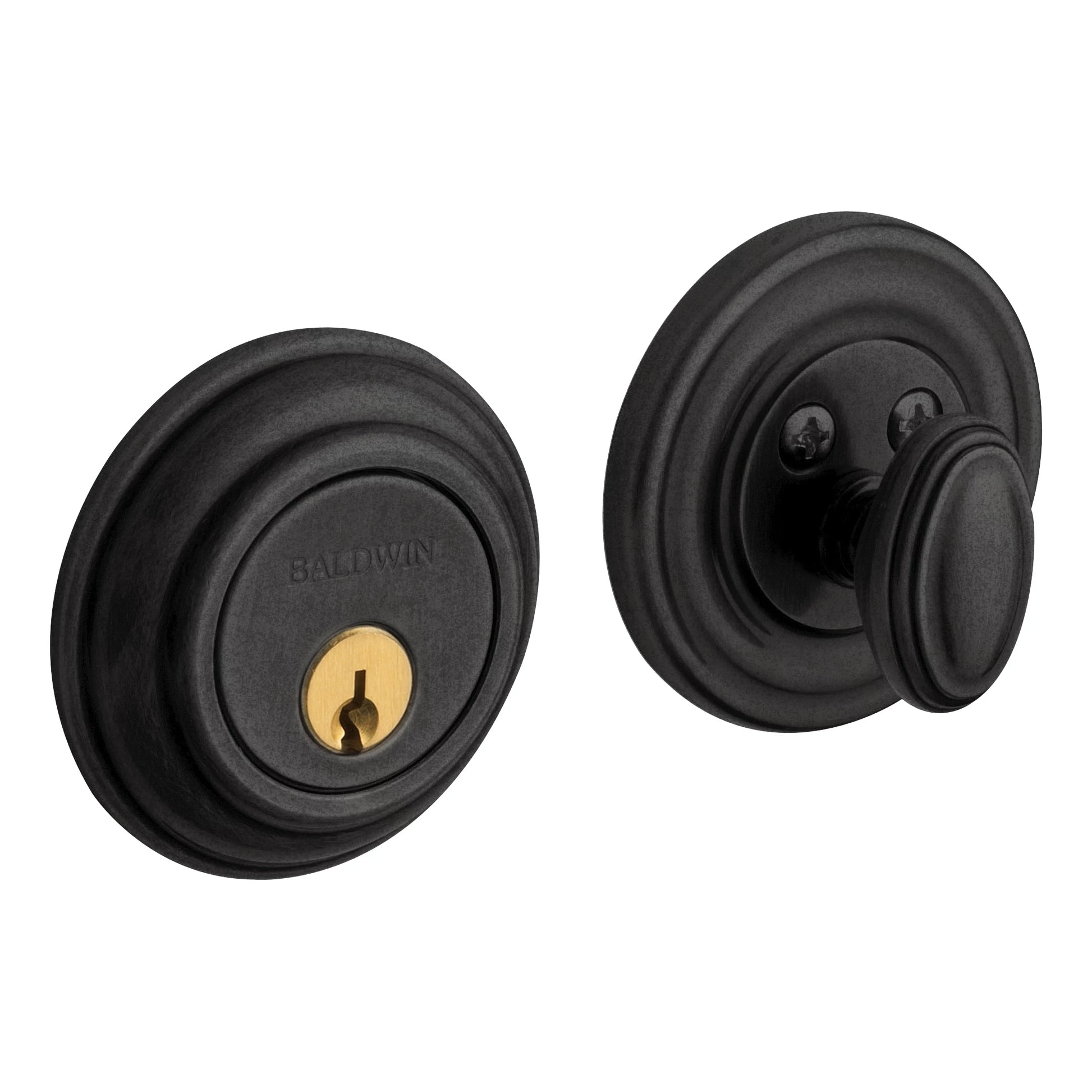 Solid Brass Deadbolt — Key Outside, Thumb Turn Inside