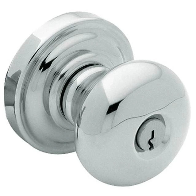 Solid Brass Door Knob Set — Keyed