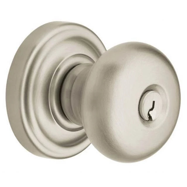 Solid Brass Door Knob Set — Keyed