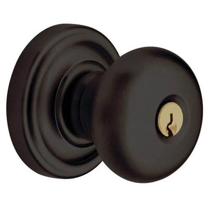 Solid Brass Door Knob Set — Keyed