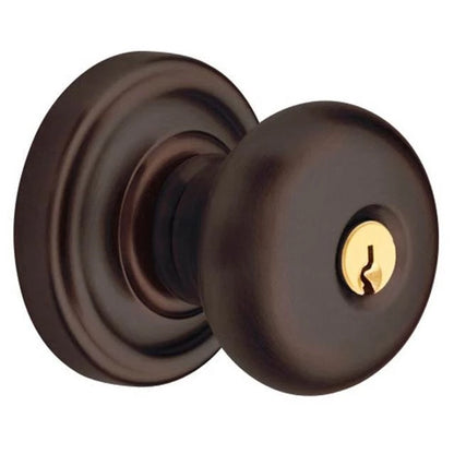 Solid Brass Door Knob Set — Keyed